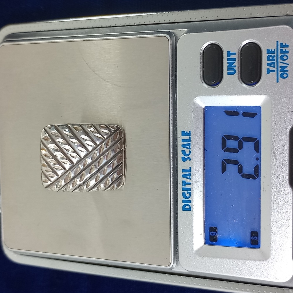 Sterling Silver Diamond Cut Rectangle Geometric S… - image 8